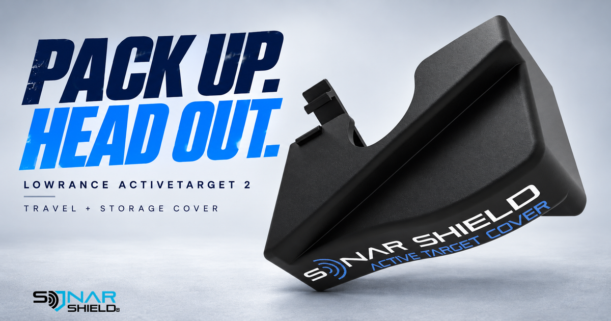 Black Sonar Shield ActiveTarget 2 travel cover with Pack Up, Head Out headline on a cool studio background