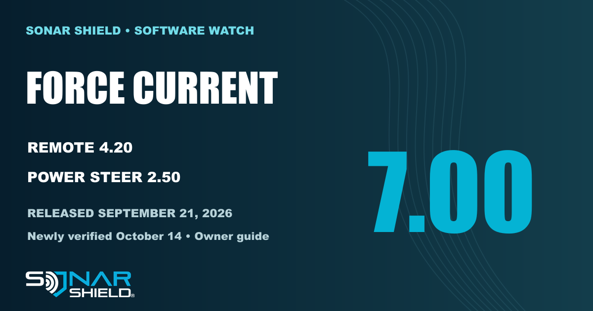 Garmin Force Current 7.00 Software: What Changed and How to Update
