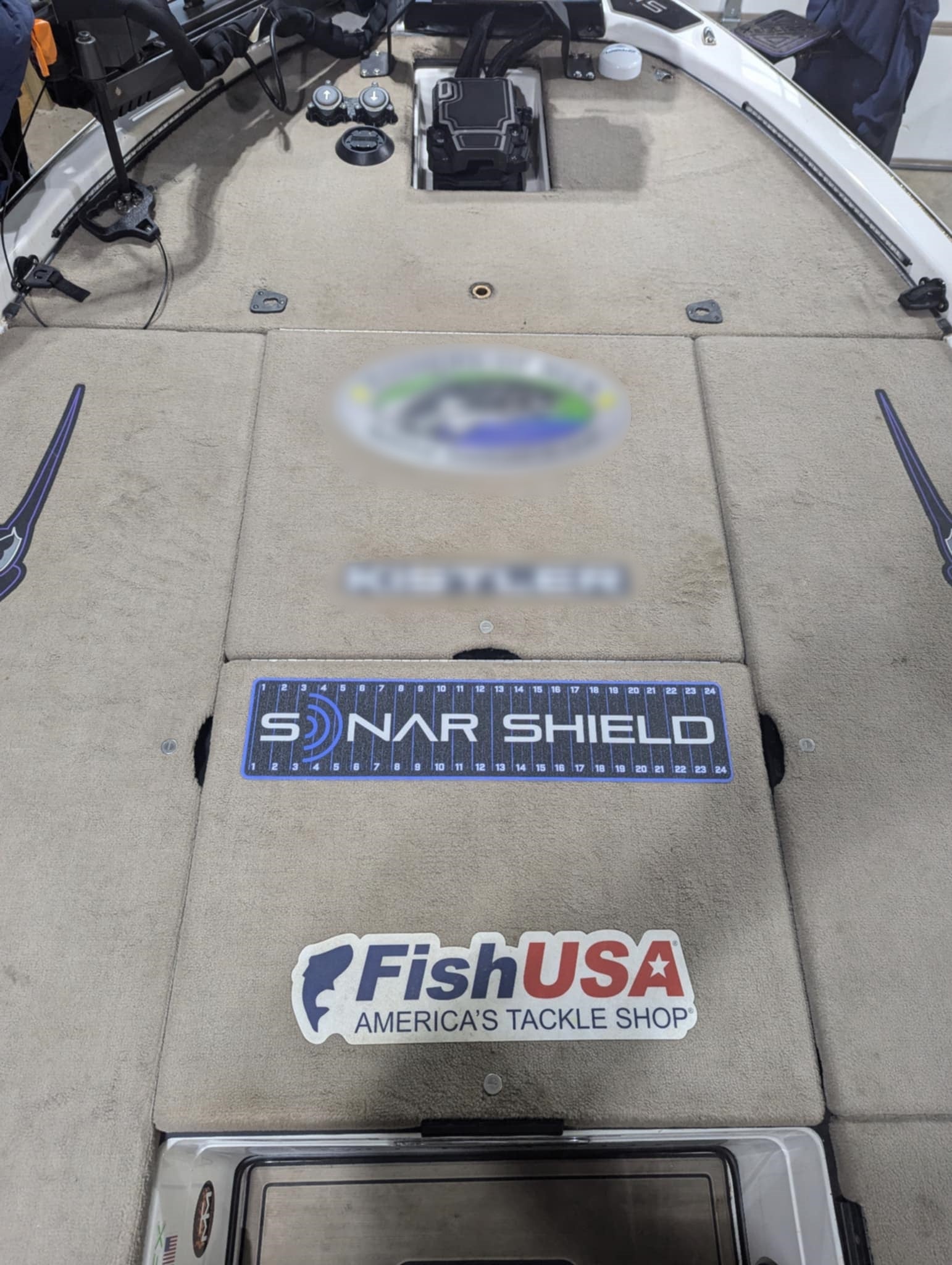 Sonar Shield Carpet Measurement Decal for Fishing Boats