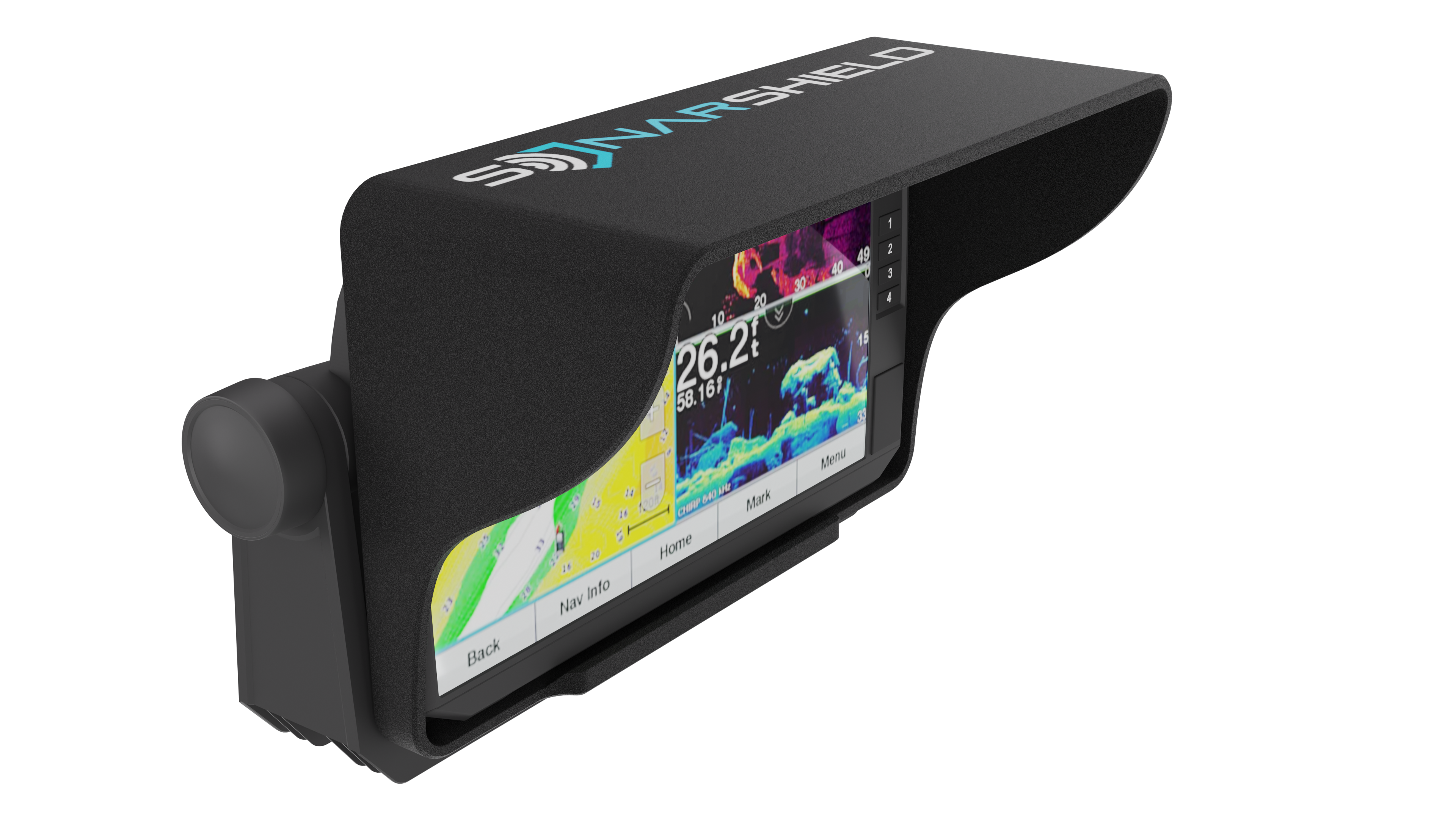 Garmin ECHOMAP UHD 73sv Sonnenblende / Fischfinder-Visier – Apex Angeln