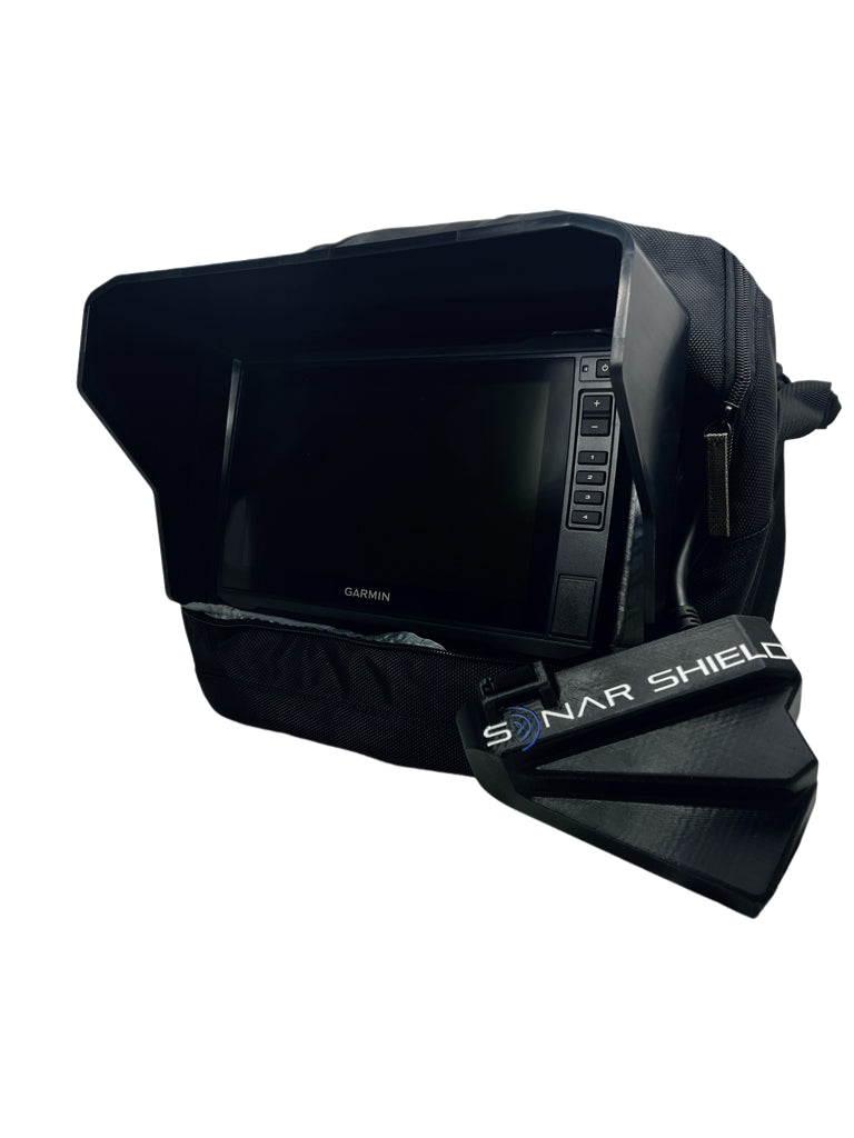 Sonar Shield Garmin EchoMap UHD 9" BOLT ON Visor and LVS32 Transducer Cover Bundle