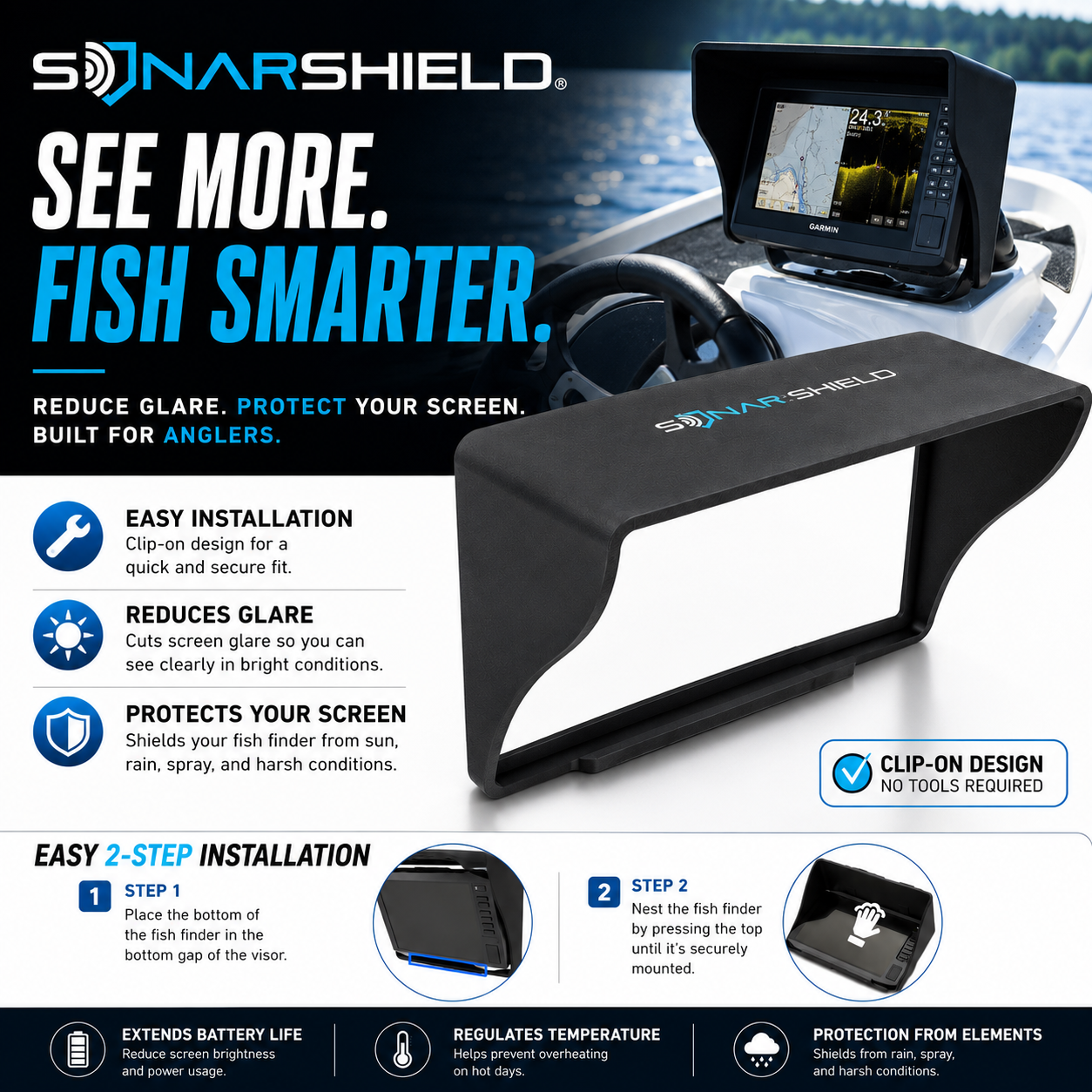 Garmin ECHOMAP Ultra 102sv Fish Finder Visor