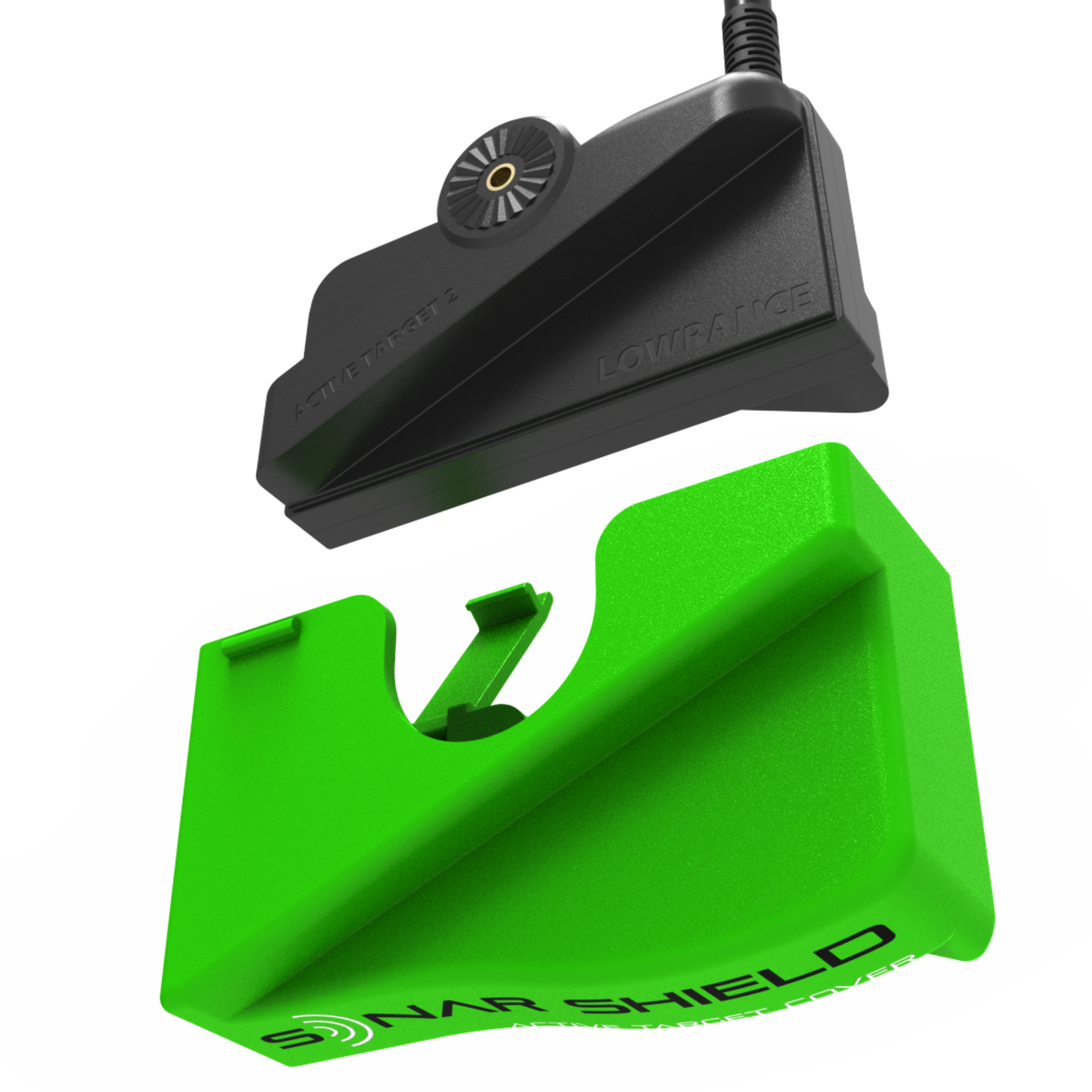 Lowrance active Target 2 transducer Cover Green Sonar Shield