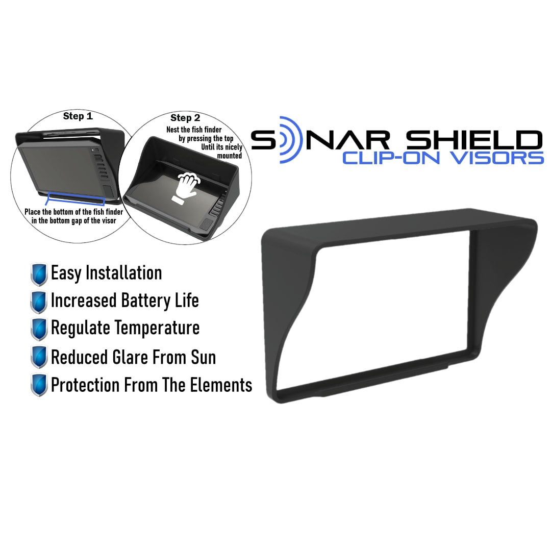Garmin ECHOMAP UHD 73sv Sun Shade / Fish Finder Visor -Sonar Shield